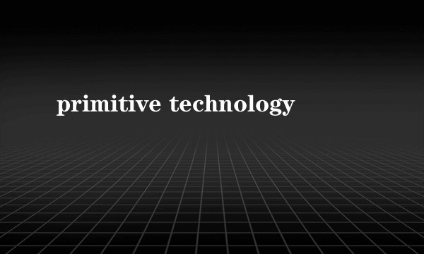 primitive technology