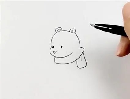 儿童彩铅北极熊绘画图片?