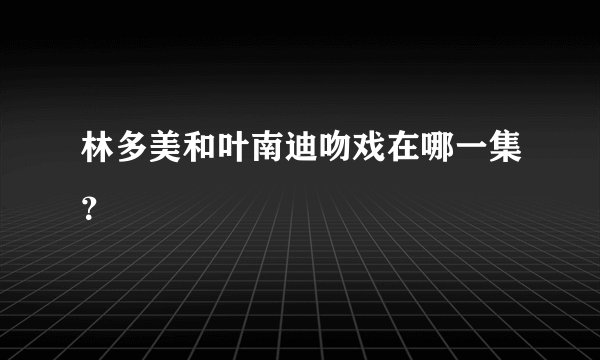 林多美和叶南迪吻戏在哪一集？