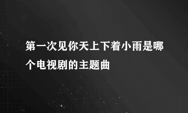第一次见你天上下着小雨是哪个电视剧的主题曲