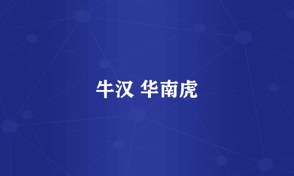牛汉 华南虎