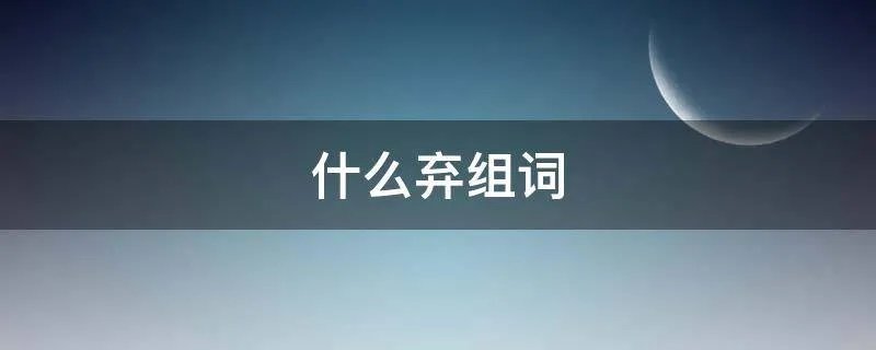 什么弃组词