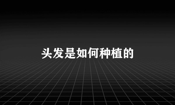 头发是如何种植的