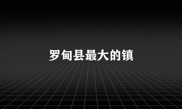 罗甸县最大的镇