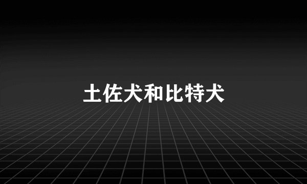 土佐犬和比特犬