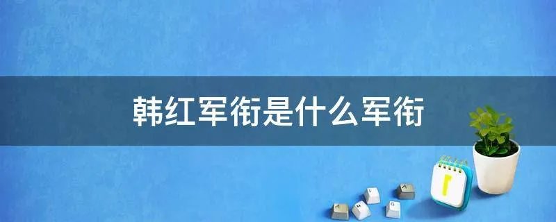 韩红军衔是什么军衔