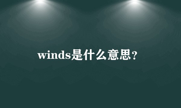 winds是什么意思？