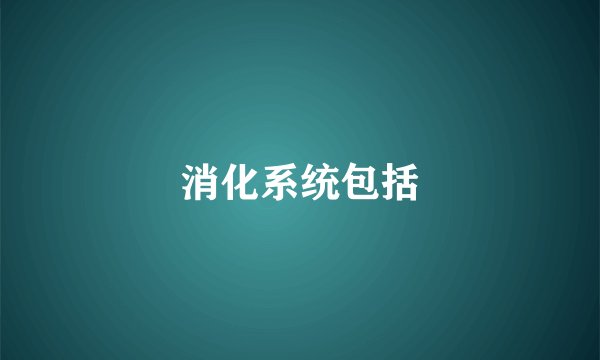 消化系统包括