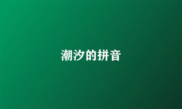 潮汐的拼音