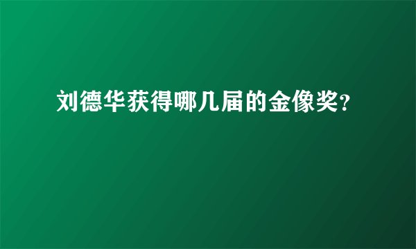 刘德华获得哪几届的金像奖？