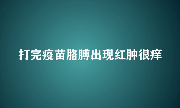 打完疫苗胳膊出现红肿很痒