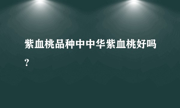 紫血桃品种中中华紫血桃好吗？