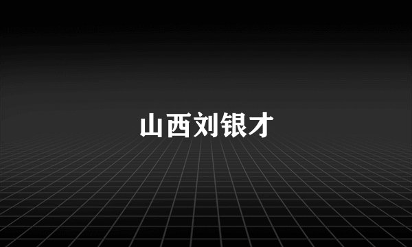 山西刘银才