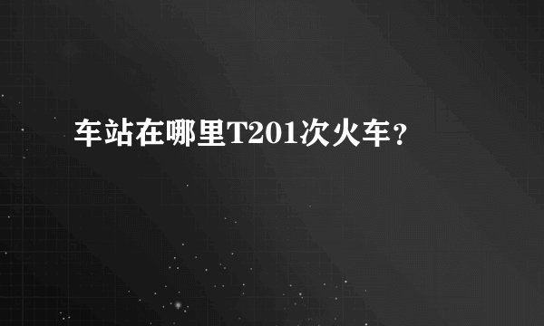 车站在哪里T201次火车?