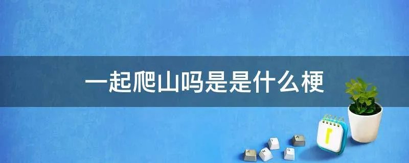 一起爬山吗是是什么梗