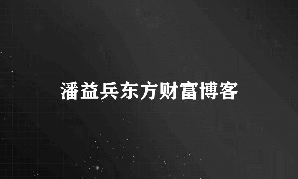 潘益兵东方财富博客