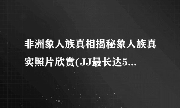 非洲象人族真相揭秘象人族真实照片欣赏(JJ最长达56cm)_飞外