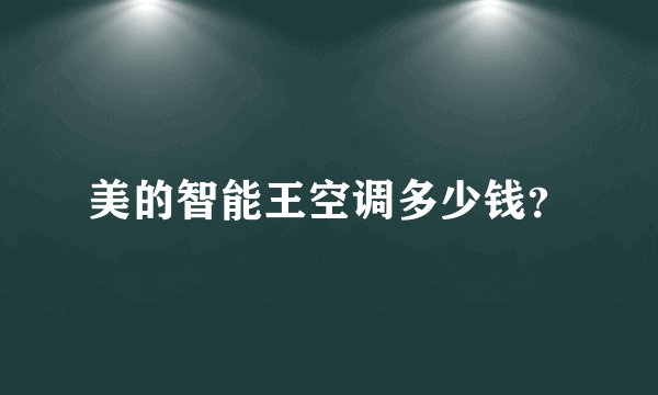 美的智能王空调多少钱？