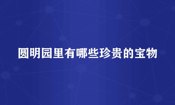 圆明园里有哪些珍贵的宝物