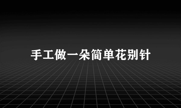 手工做一朵简单花别针