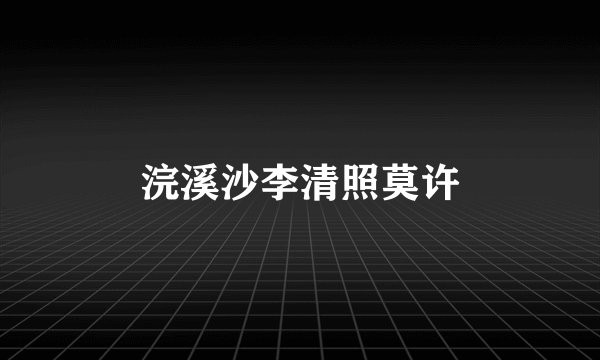 浣溪沙李清照莫许